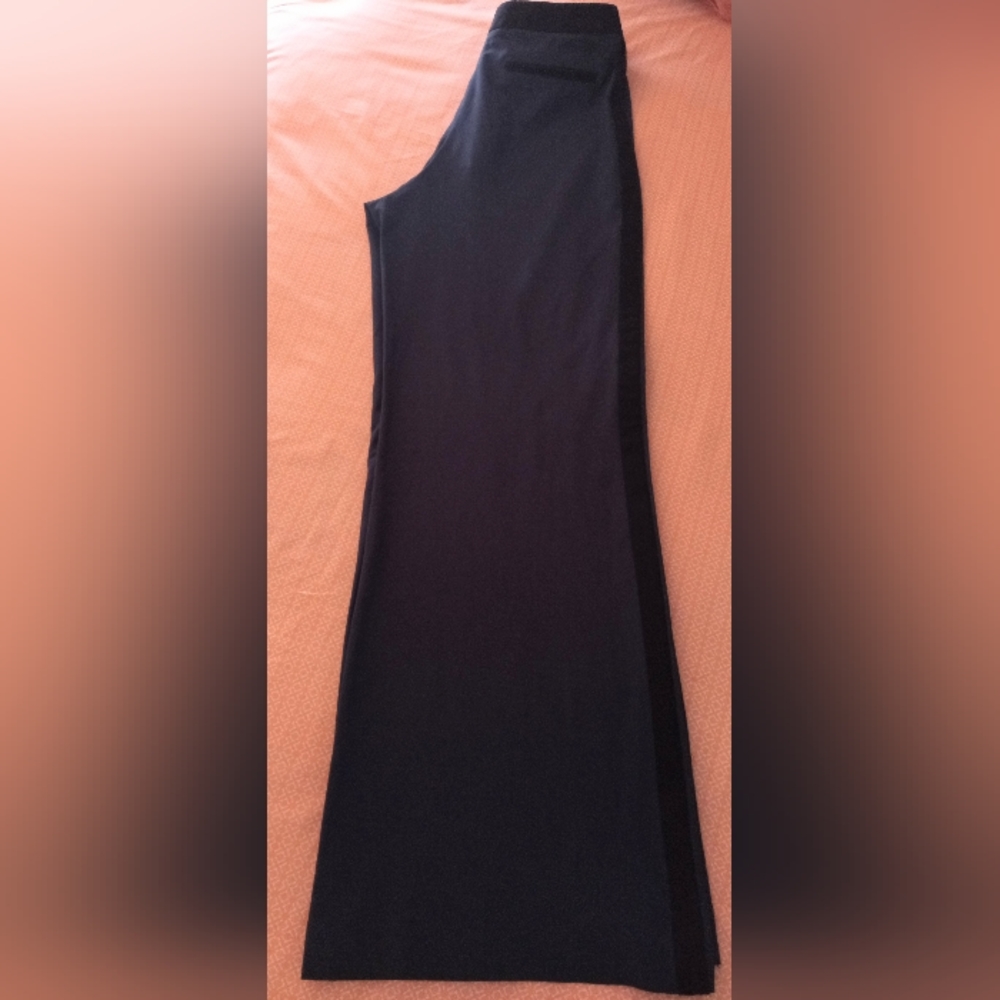 Wide Leg Tuxedo Pant H&M Size 12 Color Bluish Purple w Black Stripe